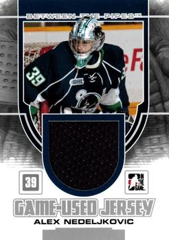 2013-14 In The Game Between the Pipes - Game-Used Jersey Silver #GUM-01 Alex Nedeljkovic Front