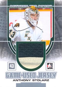 2013-14 In The Game Between the Pipes - Game-Used Jersey Silver #GUM-05 Anthony Stolarz Front