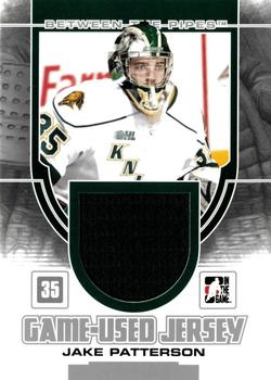 2013-14 In The Game Between the Pipes - Game-Used Jersey Silver #GUM-14 Jake Patterson Front