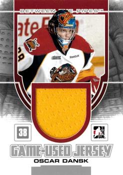 2013-14 In The Game Between the Pipes - Game-Used Jersey Silver #GUM-19 Oscar Dansk Front