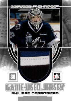 2013-14 In The Game Between the Pipes - Game-Used Jersey Silver #GUM-22 Philippe Desrosiers Front