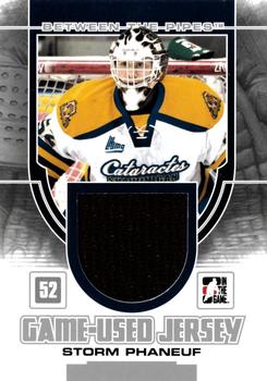 2013-14 In The Game Between the Pipes - Game-Used Jersey Silver #GUM-24 Storm Phaneuf Front