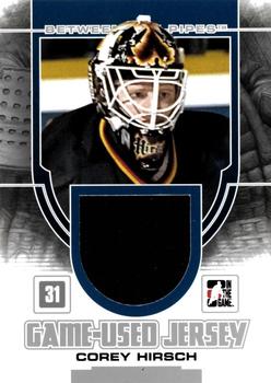 2013-14 In The Game Between the Pipes - Game-Used Jersey Silver #GUM-31 Corey Hirsch Front