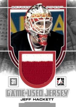 2013-14 In The Game Between the Pipes - Game-Used Jersey Silver #GUM-54 Jeff Hackett Front