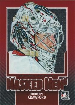 2013-14 In The Game Between the Pipes - Masked Men 6 Red #MM-02 Corey Crawford Front