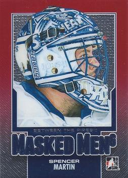 2013-14 In The Game Between the Pipes - Masked Men 6 Red #MM-21 Spencer Martin Front