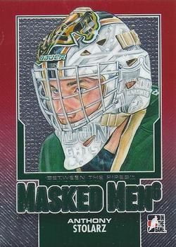 2013-14 In The Game Between the Pipes - Masked Men 6 Red #MM-25 Anthony Stolarz Front