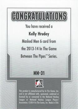 2013-14 In The Game Between the Pipes - Masked Men 6 Red #MM-31 Kelly Hrudey Back