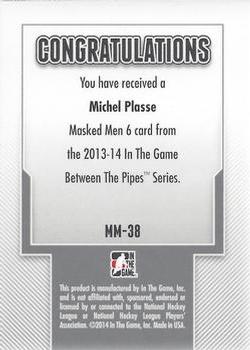 2013-14 In The Game Between the Pipes - Masked Men 6 Red #MM-38 Michel Plasse Back
