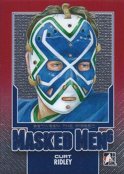 2013-14 In The Game Between the Pipes - Masked Men 6 Red #MM-39 Curt Ridley Front