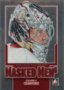 2013-14 In The Game Between the Pipes - Masked Men 6 Silver #MM-02 Corey Crawford Front