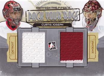 2013-14 In The Game Between the Pipes - Pack Your Bags Jerseys Silver #PYB-02 Curtis Joseph Front