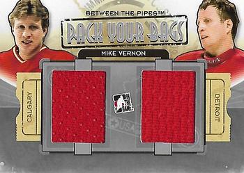 2013-14 In The Game Between the Pipes - Pack Your Bags Jerseys Silver #PYB-14 Mike Vernon Front