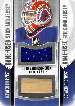 2013-14 In The Game Between the Pipes - Game-Used Stick and Jersey Silver #GUSJ-19 John Vanbiesbrouck Front