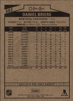 2013-14 Upper Deck - 2013-14 O-Pee-Chee Update #603 Daniel Briere Back
