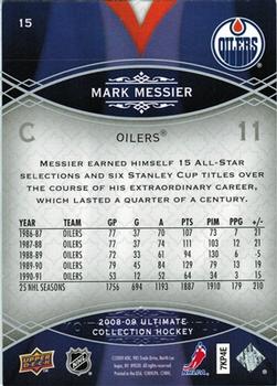 2008-09 Upper Deck Ultimate Collection #15 Mark Messier Back