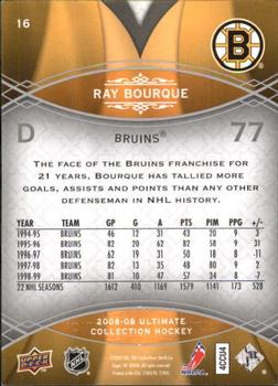 2008-09 Upper Deck Ultimate Collection #16 Ray Bourque Back