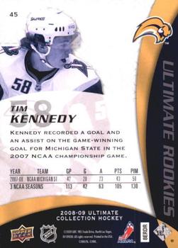 2008-09 Upper Deck Ultimate Collection #45 Tim Kennedy Back