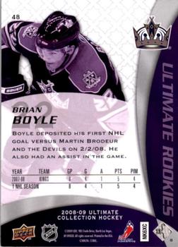2008-09 Upper Deck Ultimate Collection #48 Brian Boyle Back