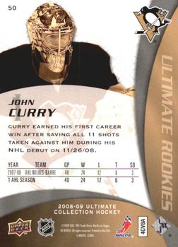2008-09 Upper Deck Ultimate Collection #50 John Curry Back