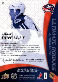 2008-09 Upper Deck Ultimate Collection #61 Adam Pineault Back