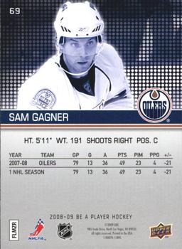 2008-09 Upper Deck Be a Player #69 Sam Gagner Back