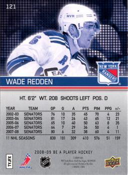 2008-09 Upper Deck Be a Player #121 Wade Redden Back