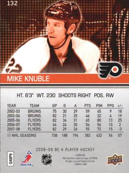 2008-09 Upper Deck Be a Player #132 Mike Knuble Back