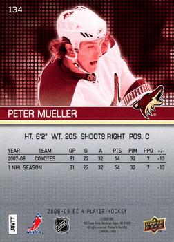 2008-09 Upper Deck Be a Player #134 Peter Mueller Back