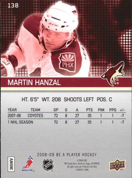 2008-09 Upper Deck Be a Player #138 Martin Hanzal Back