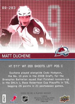 2008-09 Upper Deck Be a Player #RR-283 Matt Duchene Back