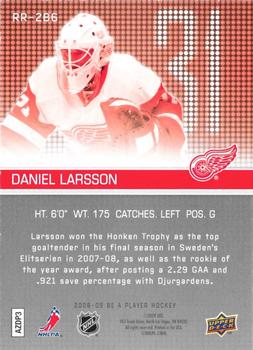 2008-09 Upper Deck Be a Player #RR-286 Daniel Larsson Back