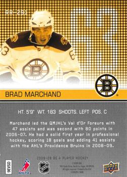 2008-09 Upper Deck Be a Player #RR-291 Brad Marchand Back