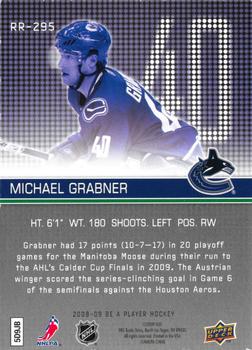 2008-09 Upper Deck Be a Player #RR-295 Michael Grabner Back