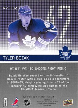 2008-09 Upper Deck Be a Player #RR-302 Tyler Bozak Back