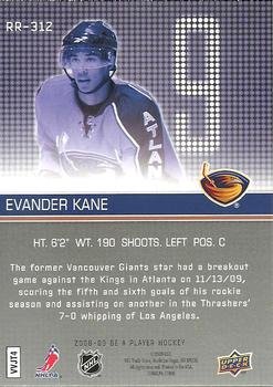 2008-09 Upper Deck Be a Player #RR-312 Evander Kane Back