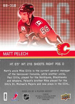 2008-09 Upper Deck Be a Player #RR-318 Matt Pelech Back
