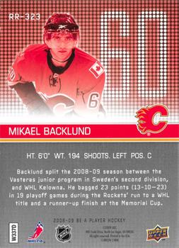 2008-09 Upper Deck Be a Player #RR-323 Mikael Backlund Back