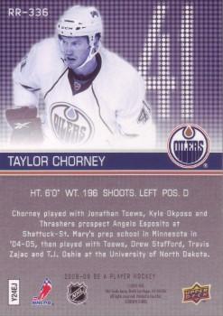 2008-09 Upper Deck Be a Player #RR-336 Taylor Chorney Back