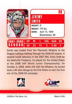 2008-09 In The Game Between The Pipes #20 Jeremy Smith Back