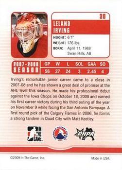 2008-09 In The Game Between The Pipes #30 Leland Irving Back
