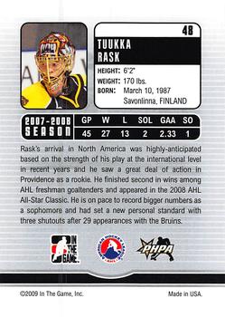 2008-09 In The Game Between The Pipes #48 Tuukka Rask Back