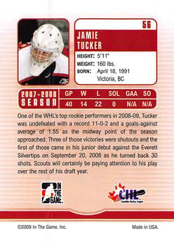 2008-09 In The Game Between The Pipes #56 Jamie Tucker Back