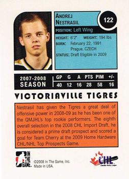 2008-09 In The Game Heroes and Prospects #122 Andrej Nestrasil Back