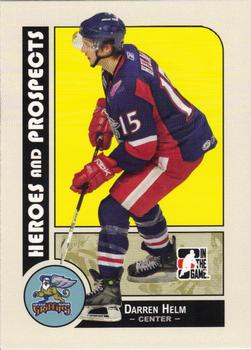 2008-09 In The Game Heroes and Prospects #22 Darren Helm Front