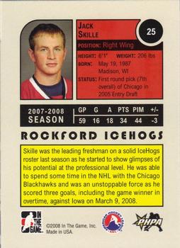 2008-09 In The Game Heroes and Prospects #25 Jack Skille Back