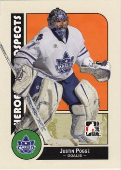2008-09 In The Game Heroes and Prospects #38 Justin Pogge Front