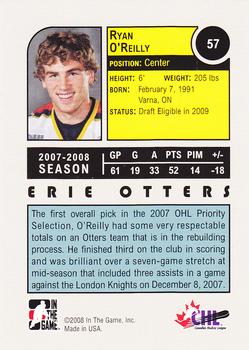2008-09 In The Game Heroes and Prospects #57 Ryan O'Reilly Back