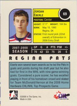 2008-09 In The Game Heroes and Prospects #69 Jordan Eberle Back