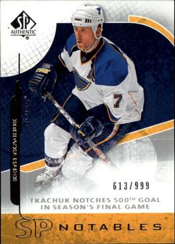 2008-09 SP Authentic #133 Keith Tkachuk Front